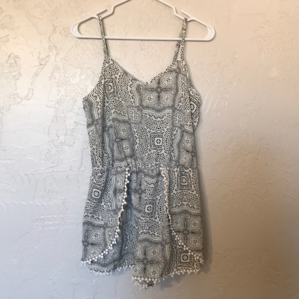 Black and white romper